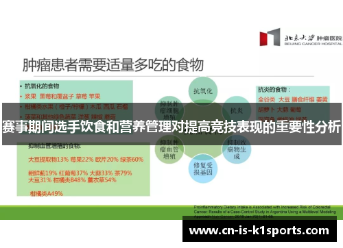 赛事期间选手饮食和营养管理对提高竞技表现的重要性分析